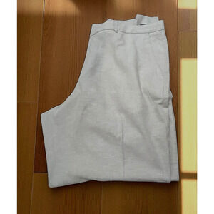 Perry Ellis Linen Blend Pants Mens 38X30 Beige Lightweight Flat Front Straight